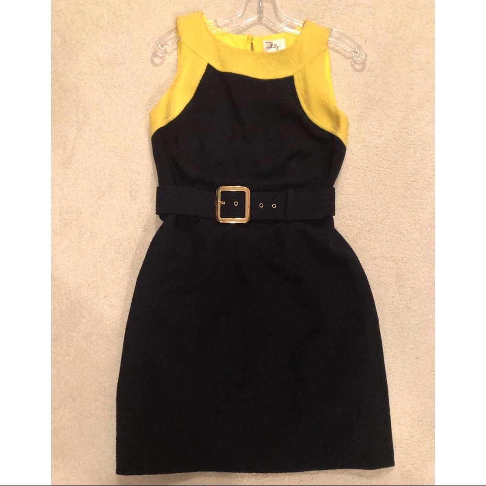 Milly Belted Navy Dress